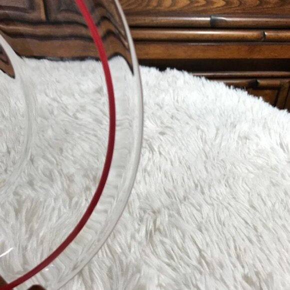 NWOT Set of 6 Vintage Coca-Cola Red Ring Coca-Cola Glass Plates - Picture 9 of 11